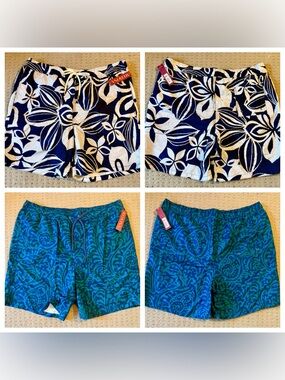 NWT set of 2 Merona Men’s Swim Trunks, Sz XL